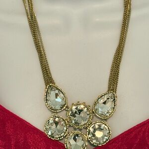 Vintage Elegant Gold and Bling Statement Necklace